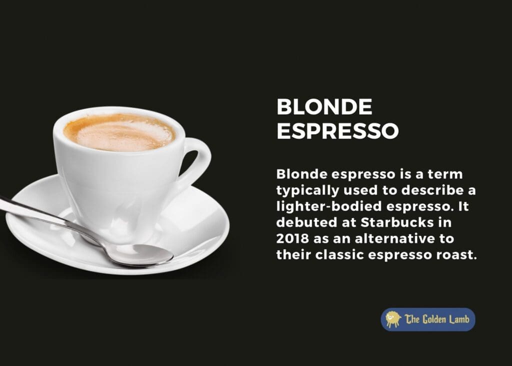 what is blonde espresso