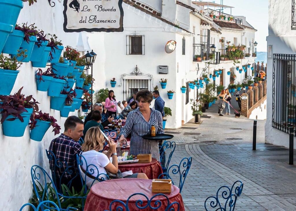 An outdoor cafe in Spain