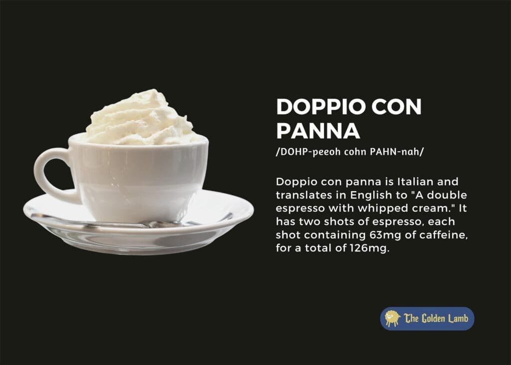 doppio con panna