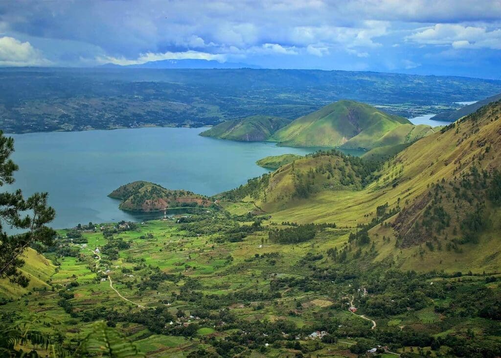 Lake Toba in Northern Sumatra