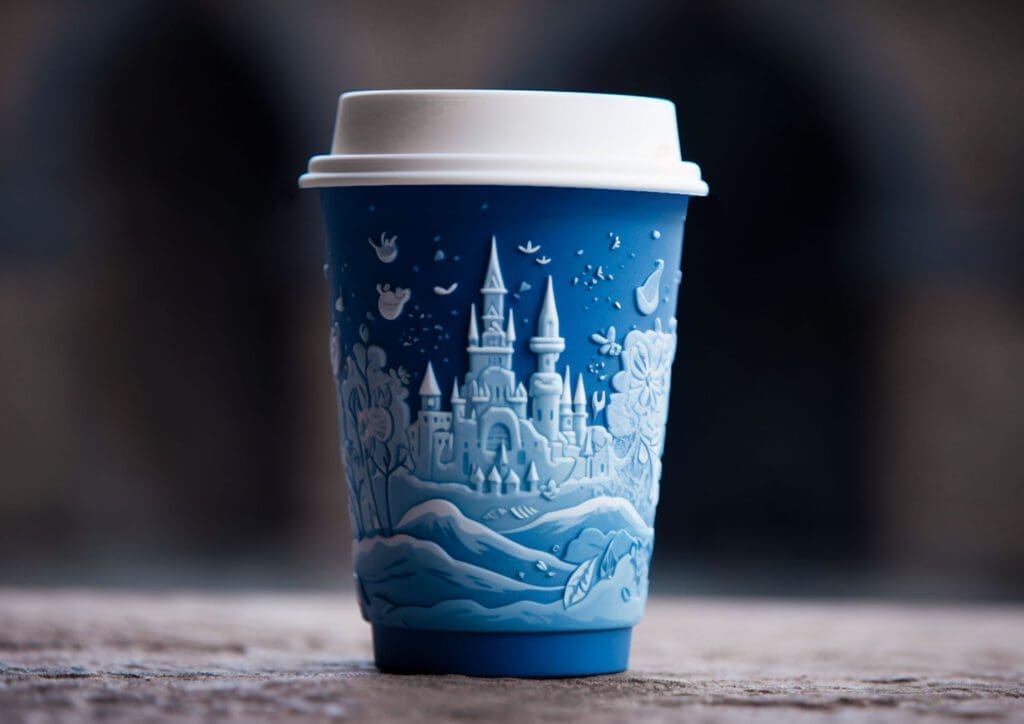 cinderalla latte in a to go cup