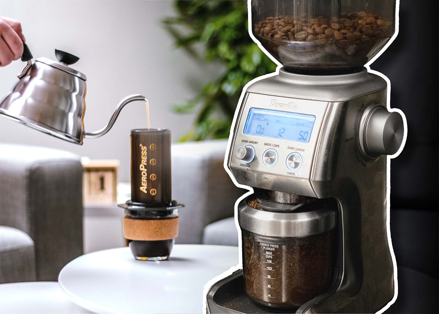 Breville Smart coffee grinder settings for aeropress