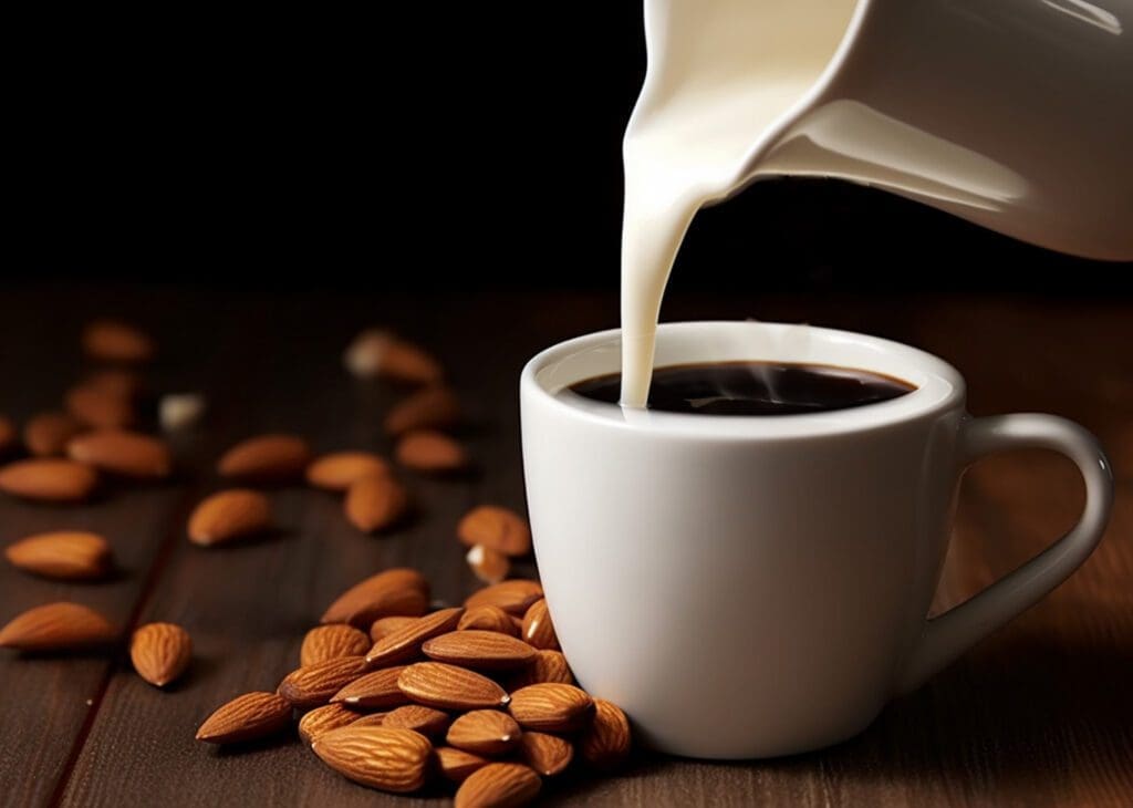 does adding unsweetened almond milk to coffee break a fast