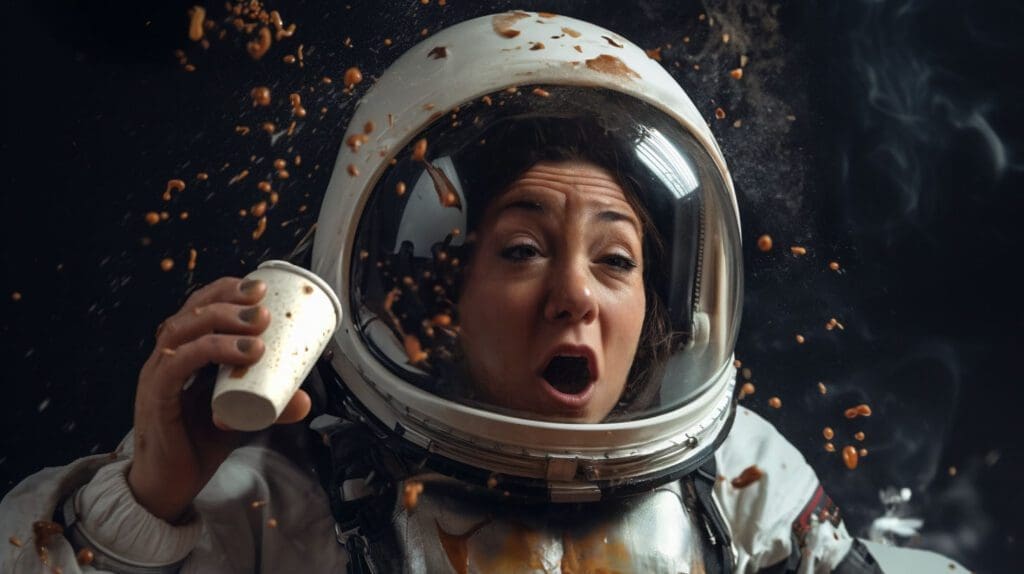 How do astronauts drink coffee in space