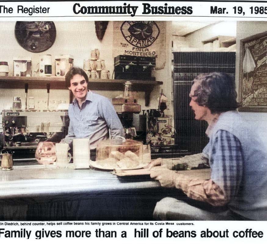 Martin Deidrich as seen in the Orange County Register newspaper in 1985