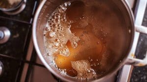 boling panela and water for colombian tinto coffee