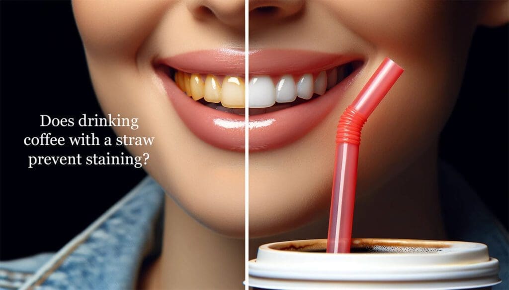 does drinking coffee through a straw prevent staining