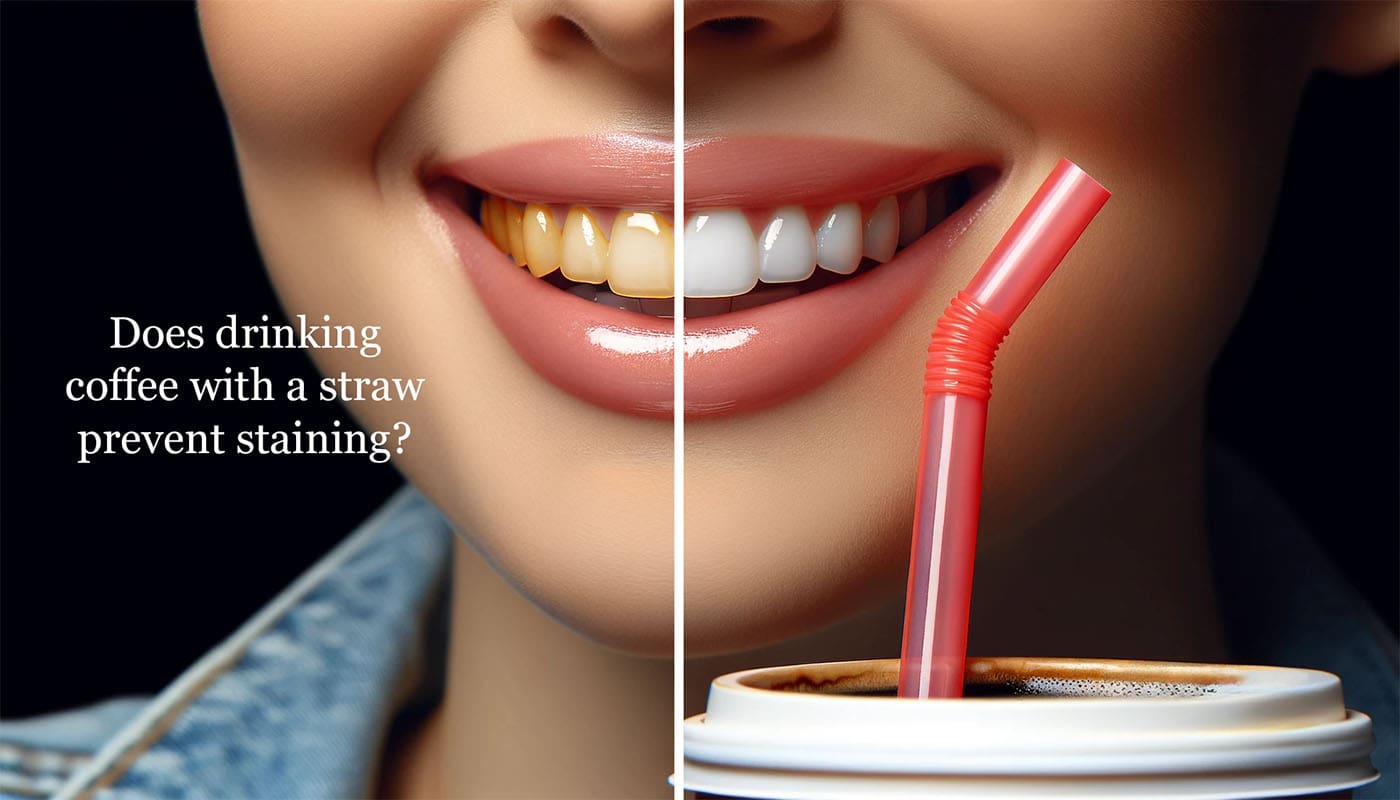 does drinking coffee through a straw prevent staining