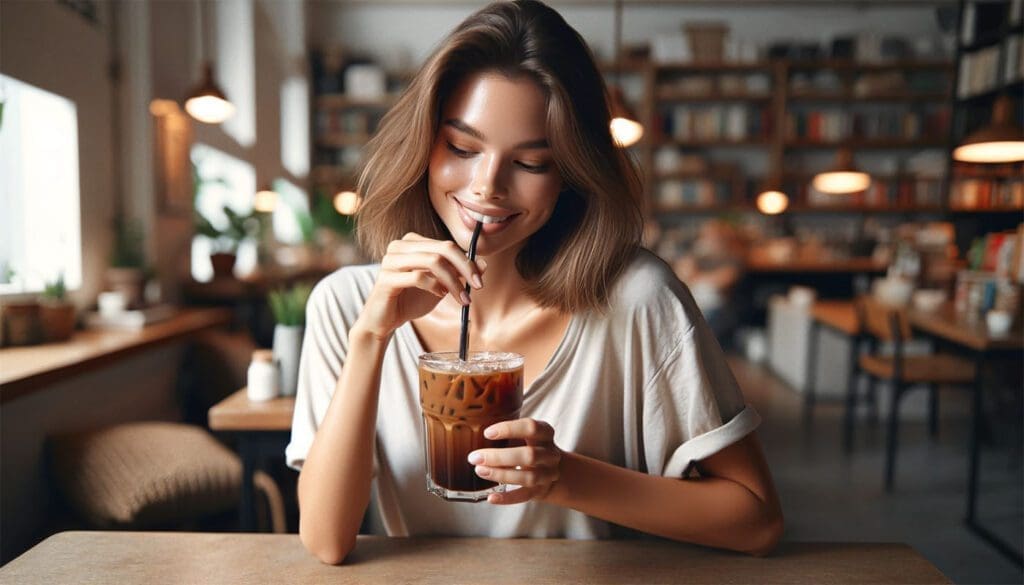 does drinking coffee through a straw prevent staining