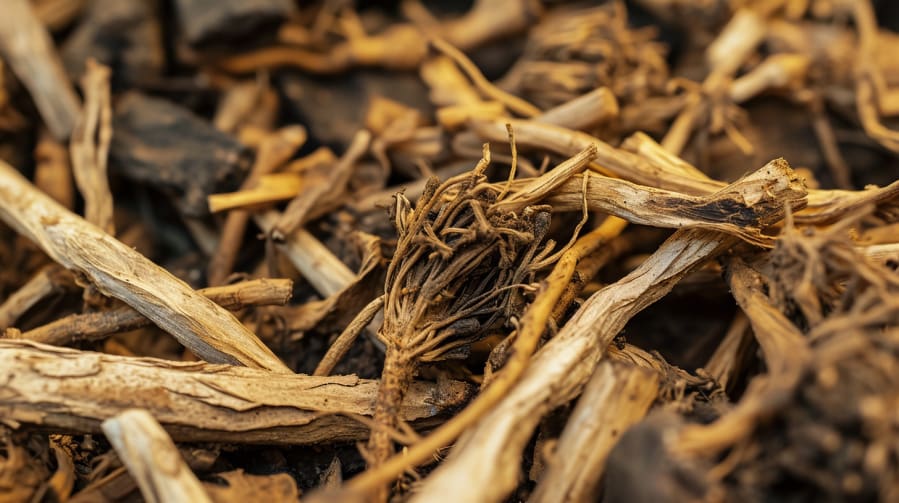dried dandelion roots
