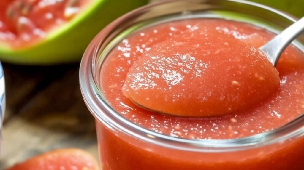 Pureed guava fruit