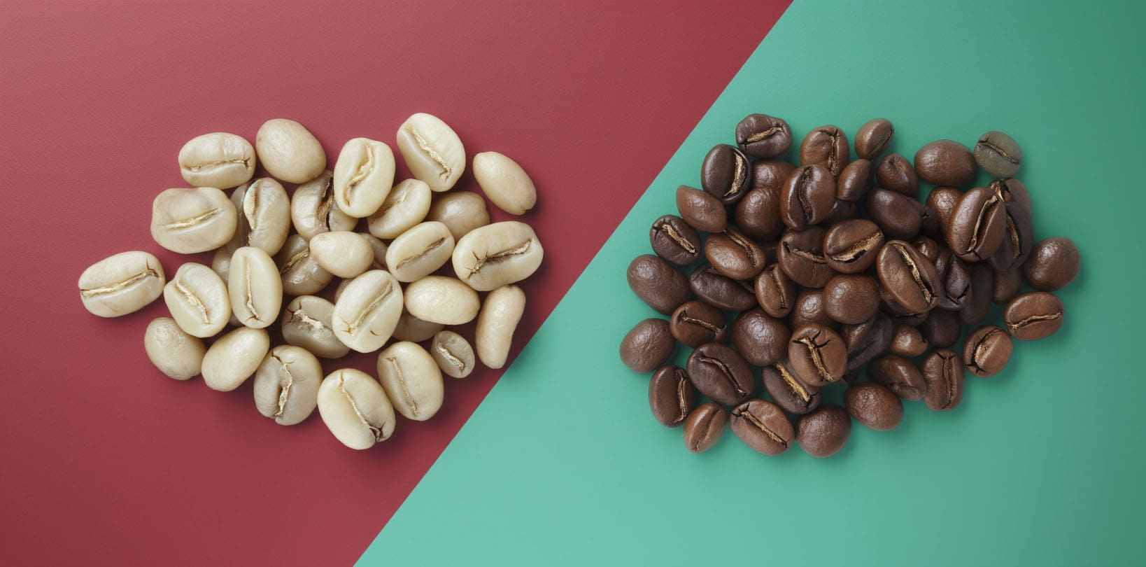 White coffee beans vs dark roast coffee beans