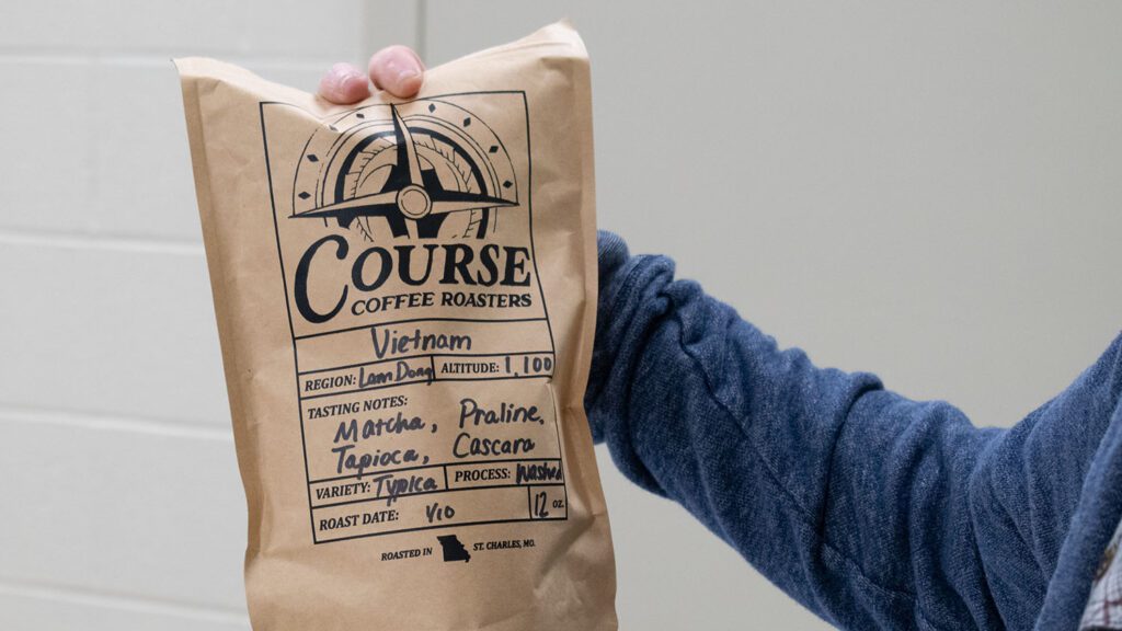 Kraft Paper Coffee Bag From Course Coffee Roasters In Stl