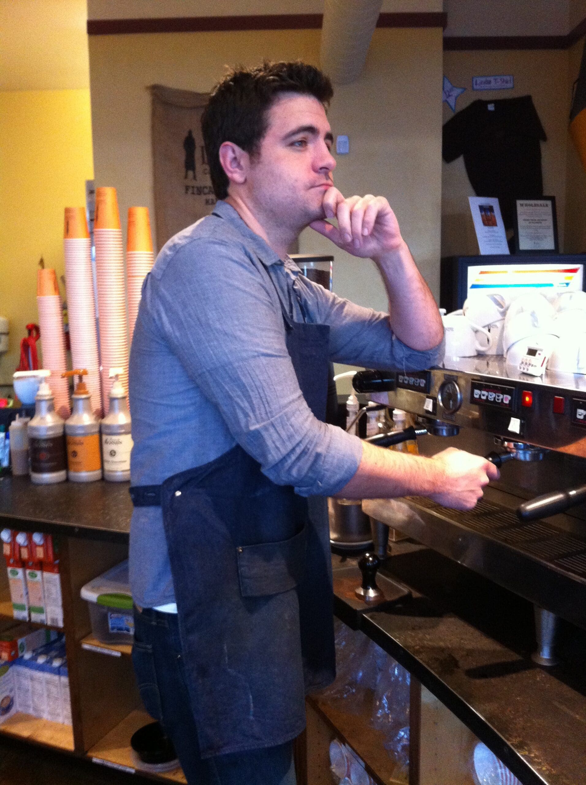 Me, Working As A Barista At Cafe Ladro In Fremont (Seattle) In About 2015