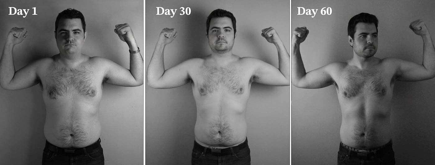 a before and after image showing my personal weight loss from adding Java Burn to my morning coffee