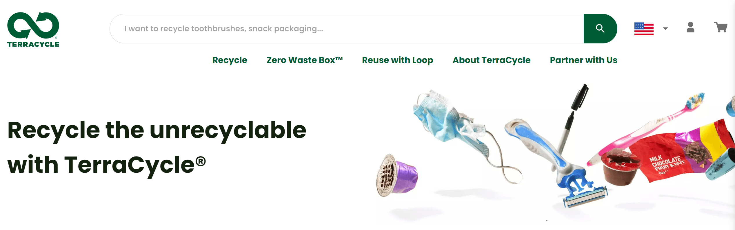 TerraCycle's homepage