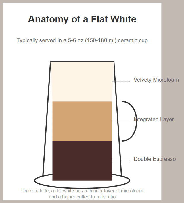 What Is a Flat White and How Do I Make It? flat white elements infographic