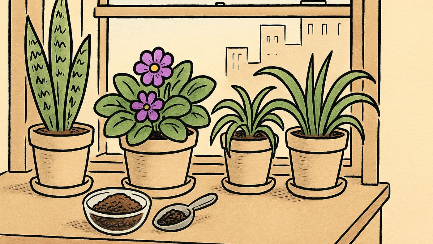 are coffee grounds good for houseplants