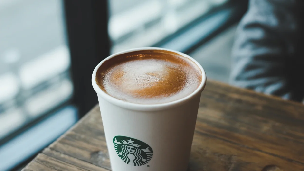 a coffee in a cup