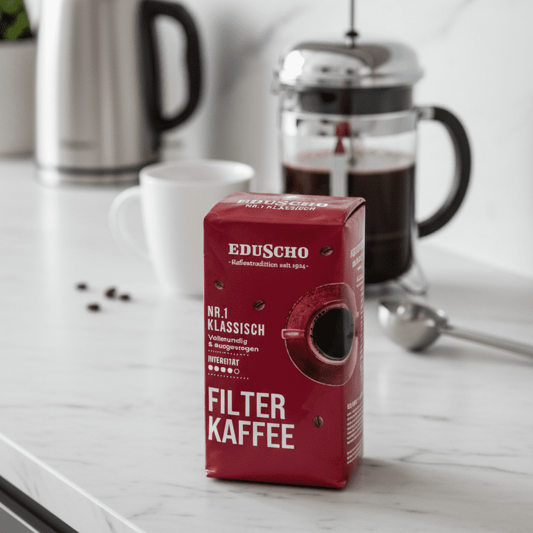 7 Best German Coffee Brands: Tchibo, Dallmayr & More Red coffee package on kitchen counter