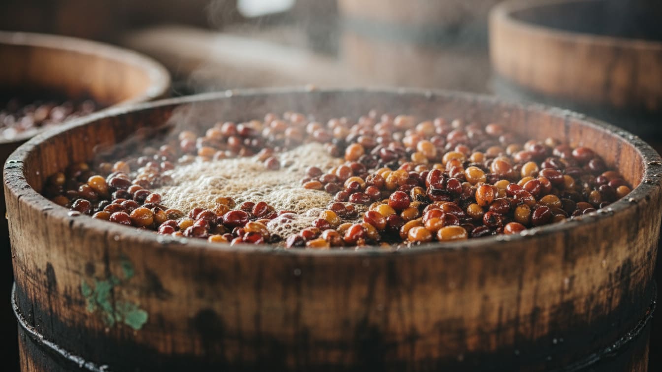 Fermenting coffee