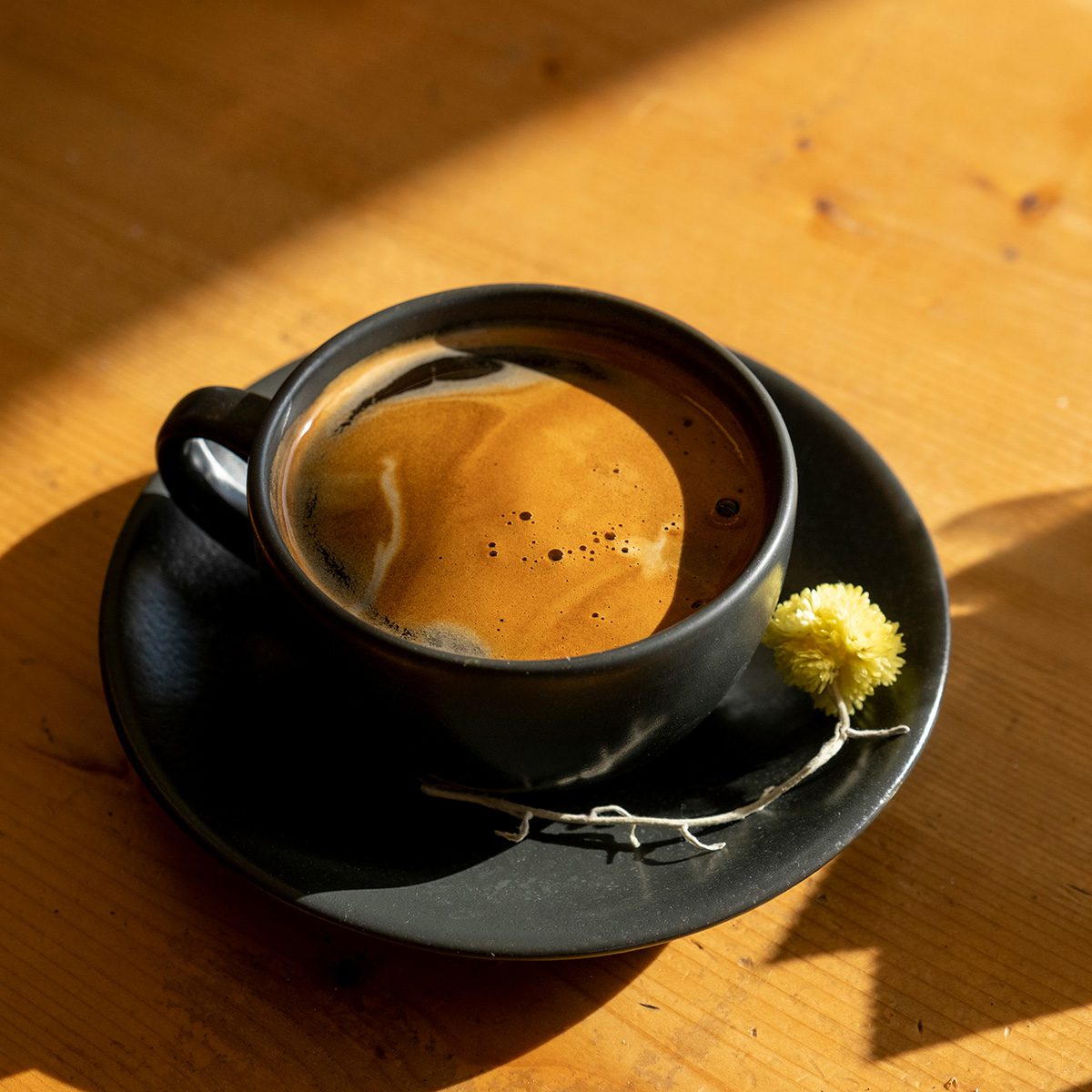 Black Coffee In A Stylish Cup