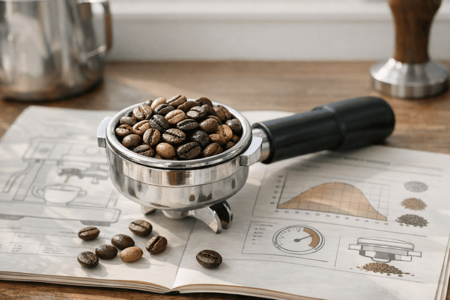 AI-generated supporting image about espresso beans vs coffee beans