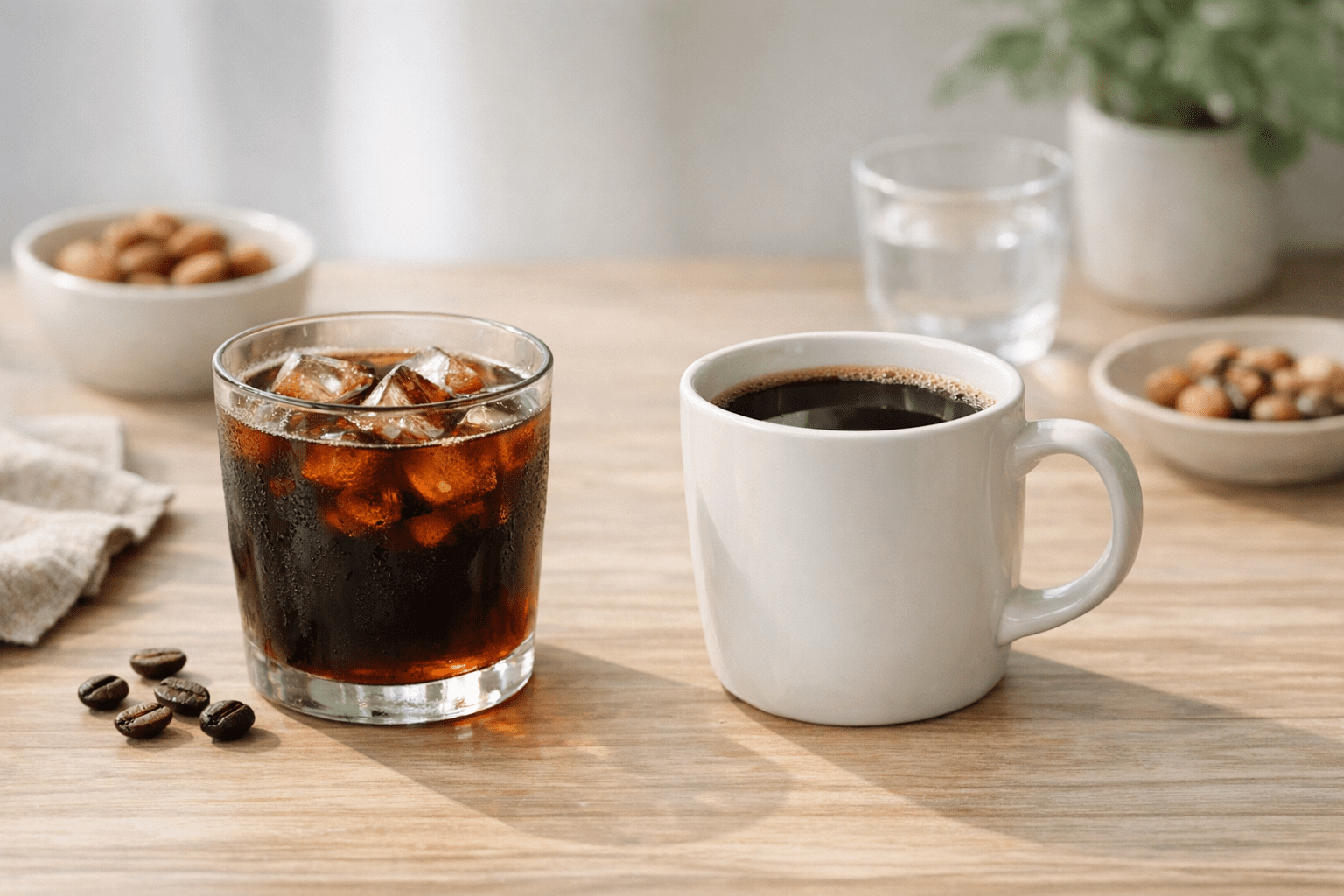 AI-generated supporting image about low-calorie coffee drinks
