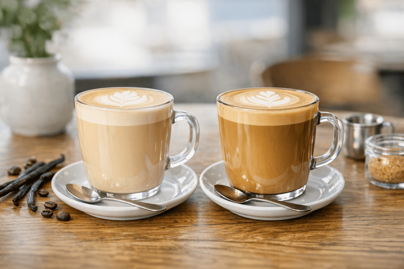 AI-generated editorial image about skinny vanilla latte comparison