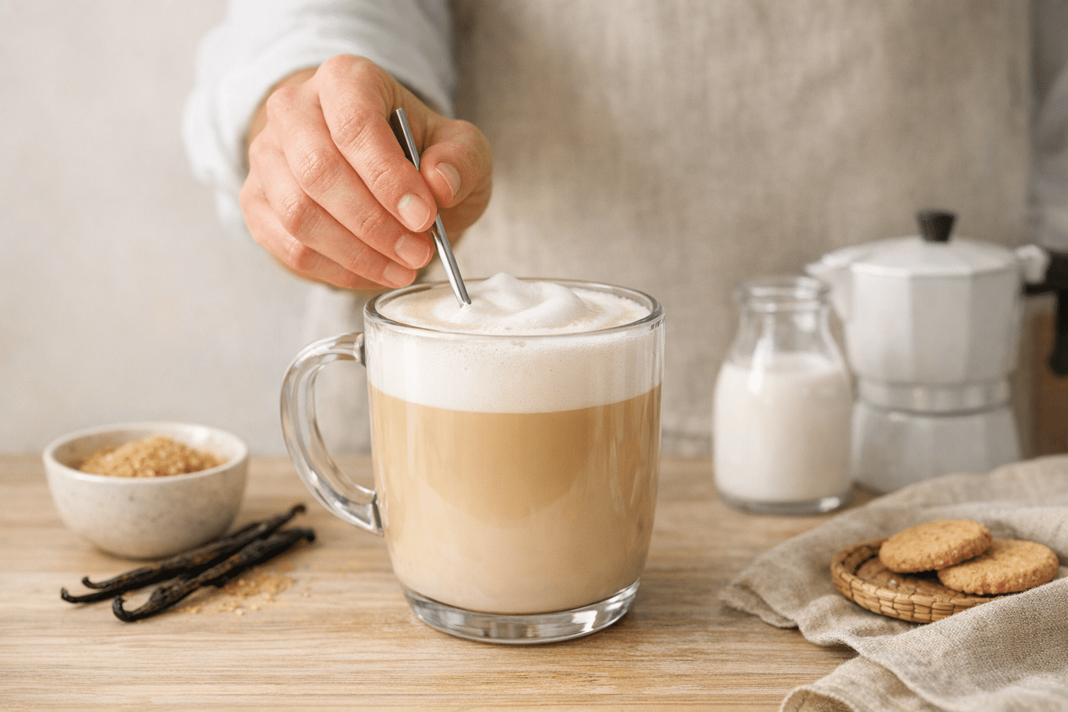 AI-generated supporting image about skinny vanilla latte comparison