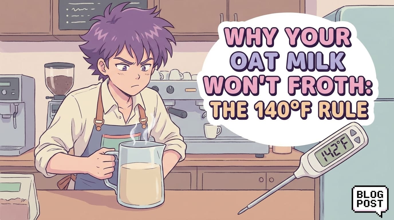 Why Your Oat Milk Won't Froth: The 60°C Rule