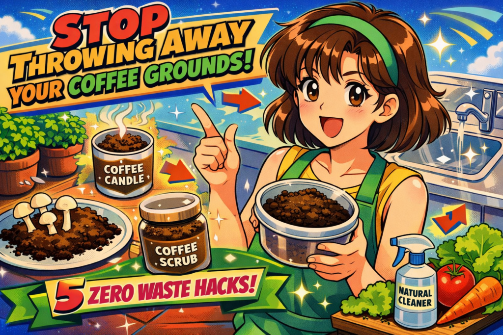 Stop Throwing Away Your Coffee Grounds (5 Zero Waste Hacks)
