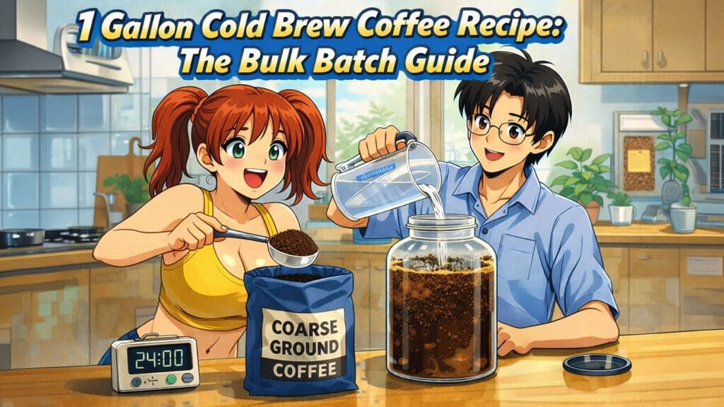 Making cold brew coffee together.
