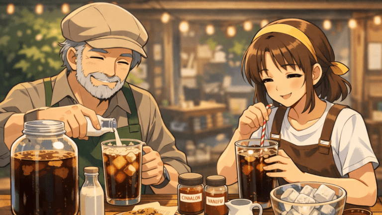 1 Gallon Cold Brew Coffee Recipe: Ratio, Grind, and Storage Finished cold brew coffee served with ice and milk