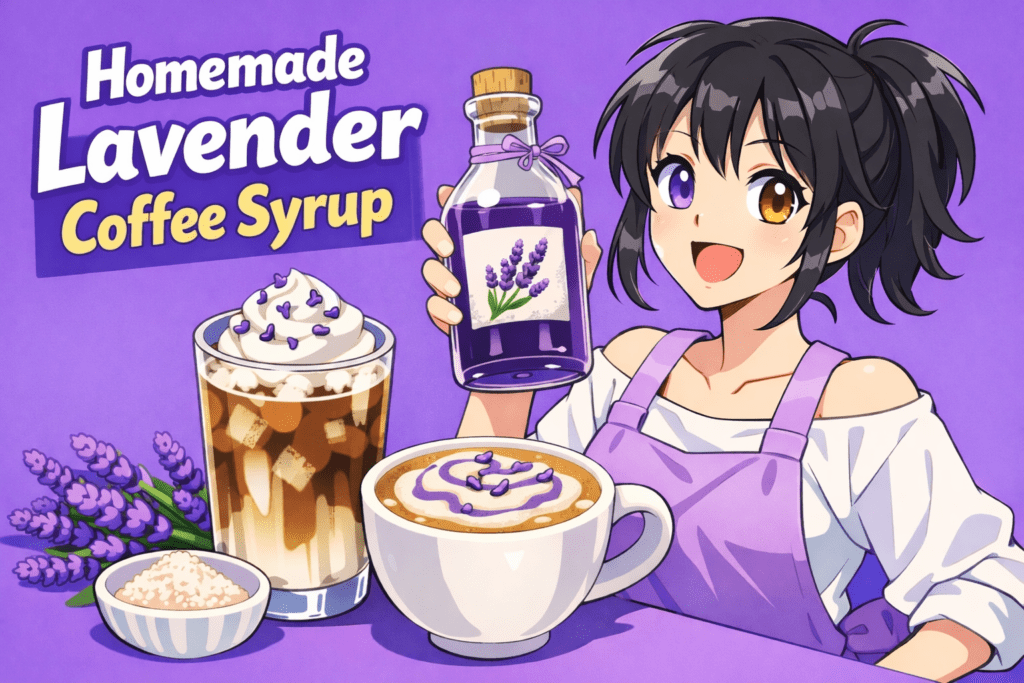 Homemade Lavender Coffee Syrup