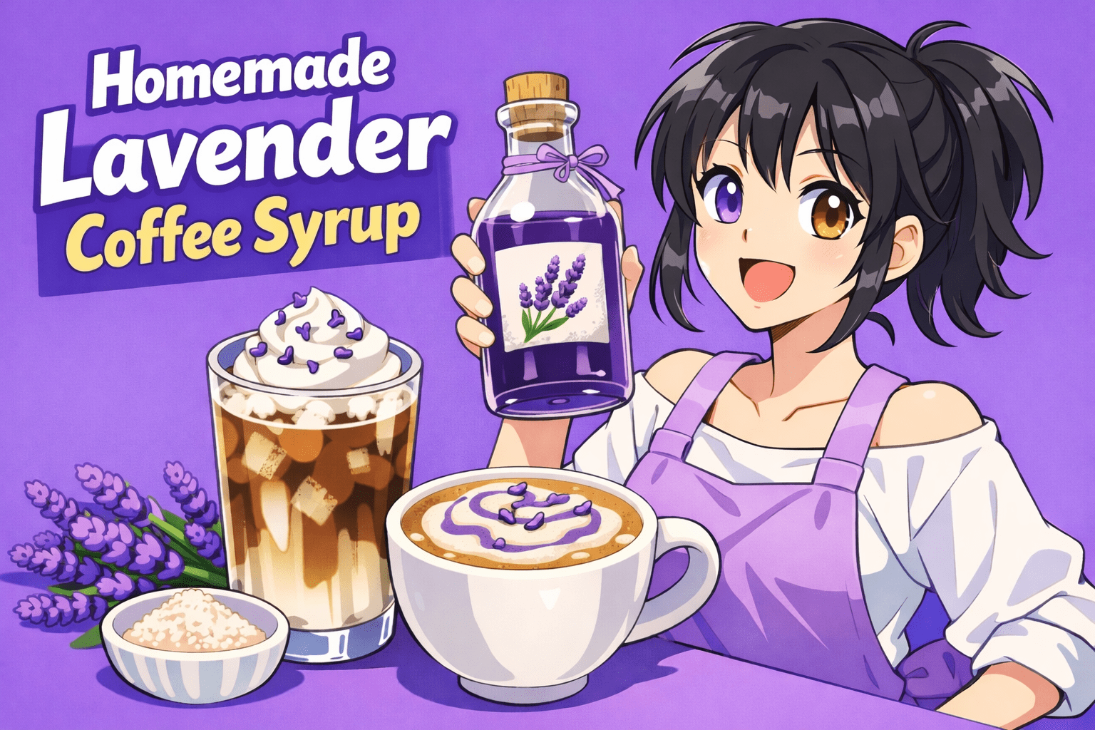 Homemade Lavender Coffee Syrup