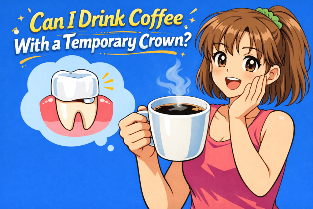 can i drink coffee with a temporary crown?