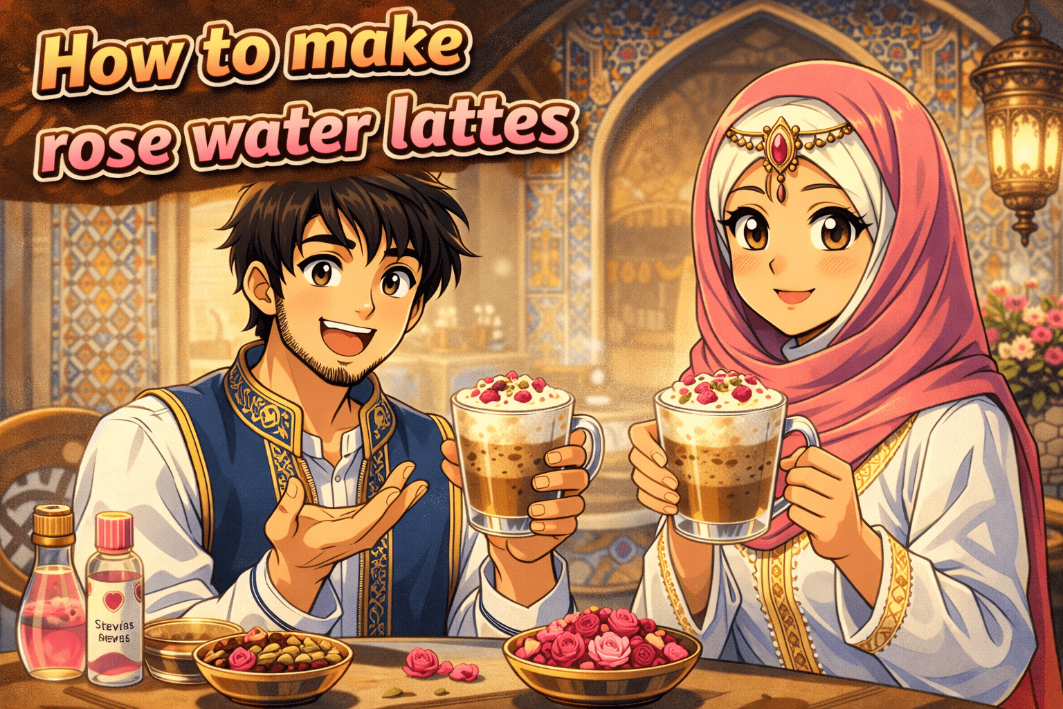 rose water latte