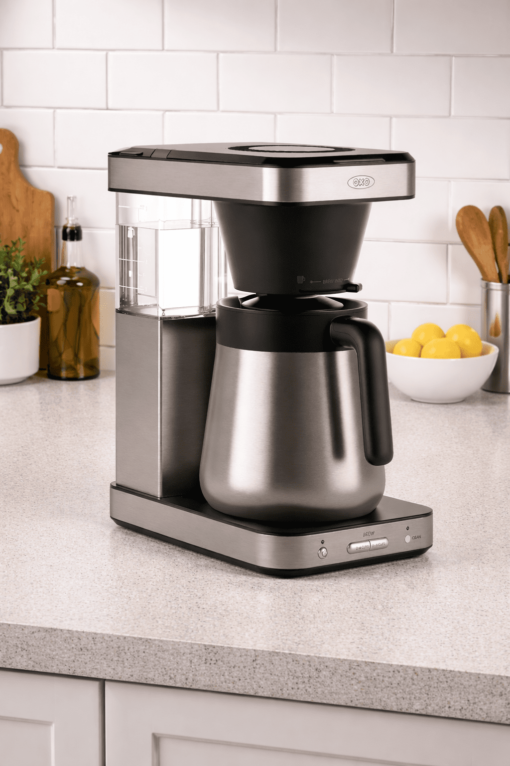 OXO Brew 8-Cup Coffee Maker stainless steel thermal carafe
