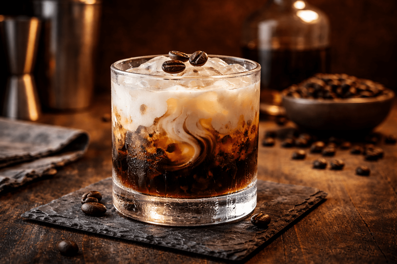 White Russian cocktail