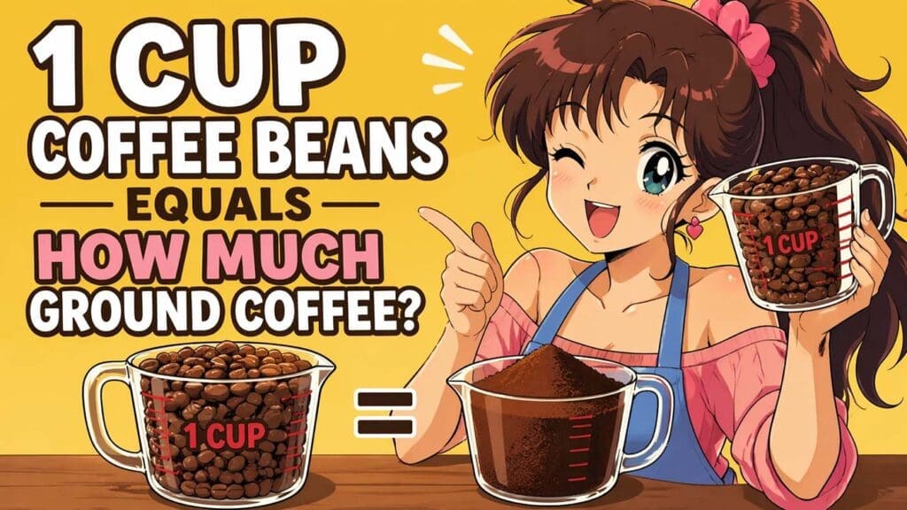 Coffee measurement comparison with animated character