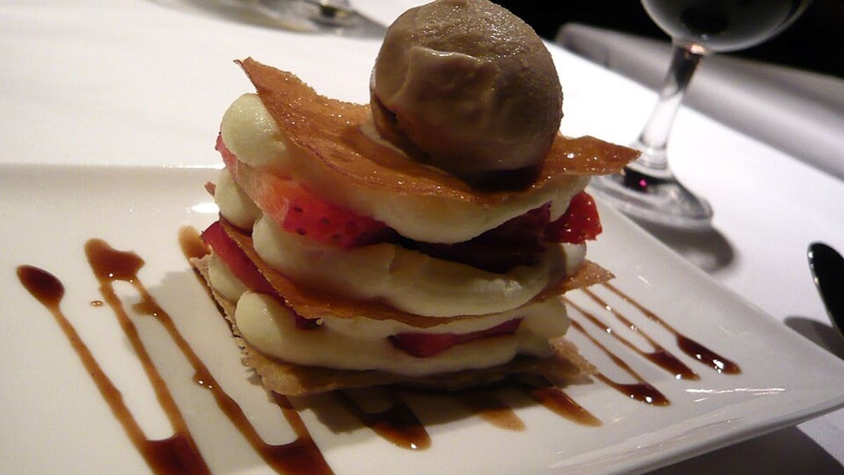 Tiramisu dessert with mascarpone