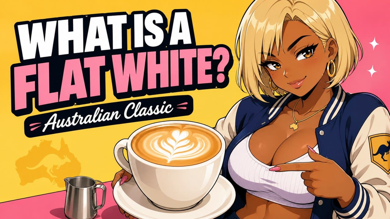 Anime-style featured image for What Is a Flat White? The Definitive Guide to the Australian Classic
