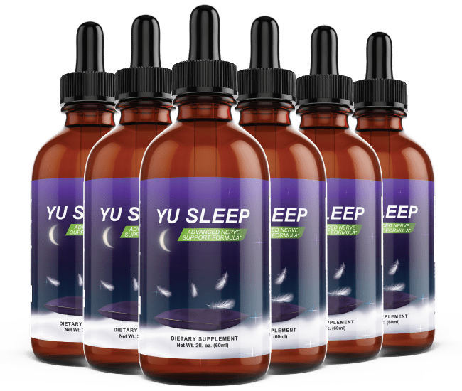 YU SLEEP advanced nerve support sleep supplement bottles